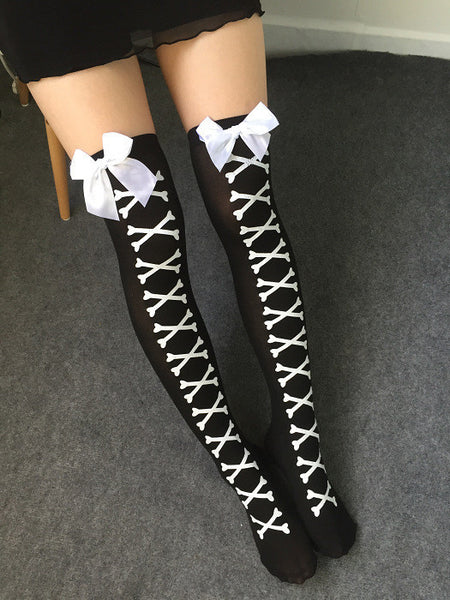Sexy Cosplay Striped Knee Stockings Japanese