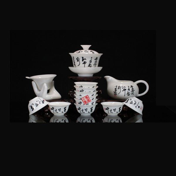 Bone China Ceramic Kung Fu Tea Set
